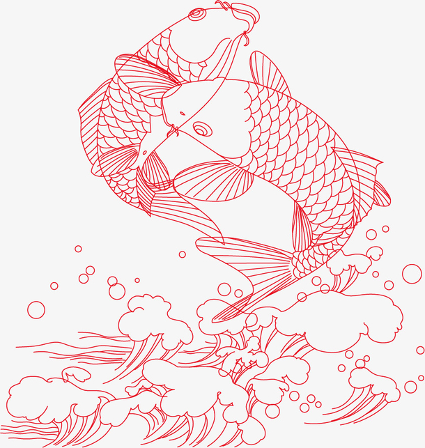 关键词 : 鱼,线稿,吉祥,中国风,红色[声明] 觅元素所有素材为用户免费