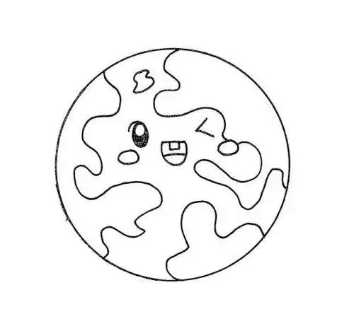 地球简笔画图片彩色地球简笔画怎么画好看