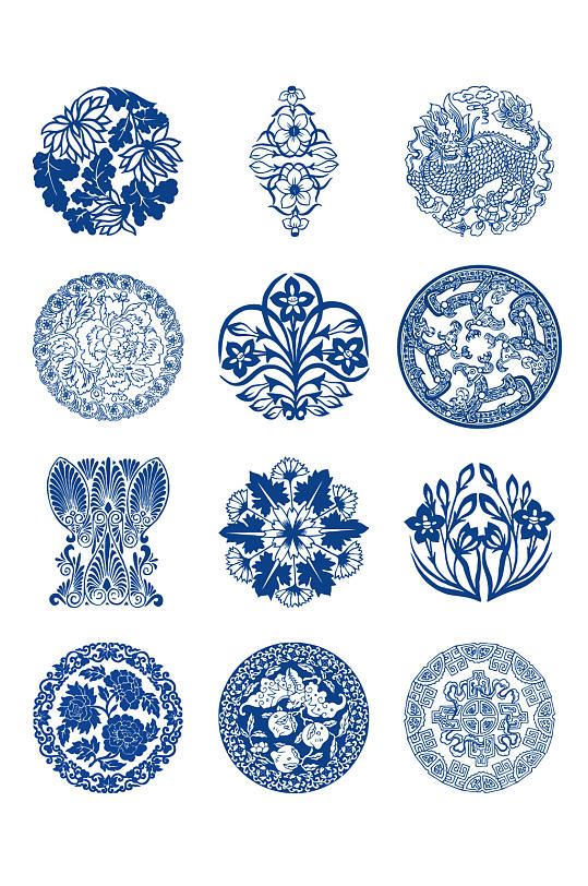 青花瓷器花纹图片-青花瓷器花纹素材下载-众图网