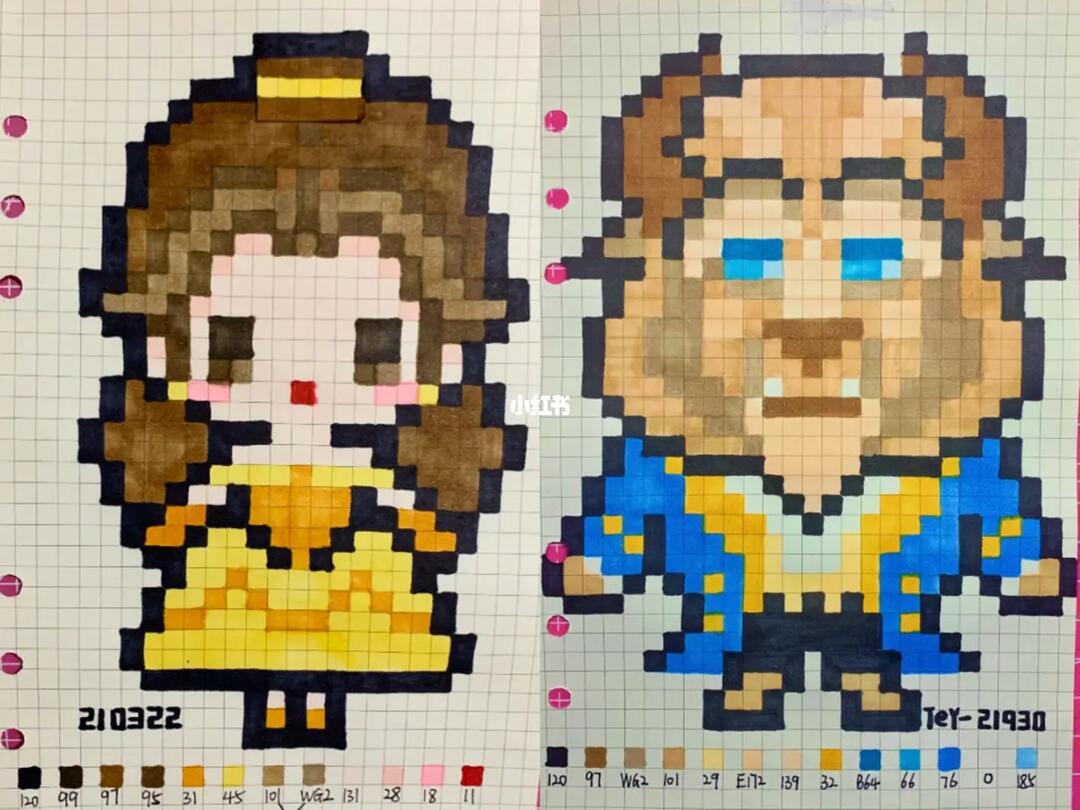 26*40格#像素画  #拼豆  #迪士尼 #方格画