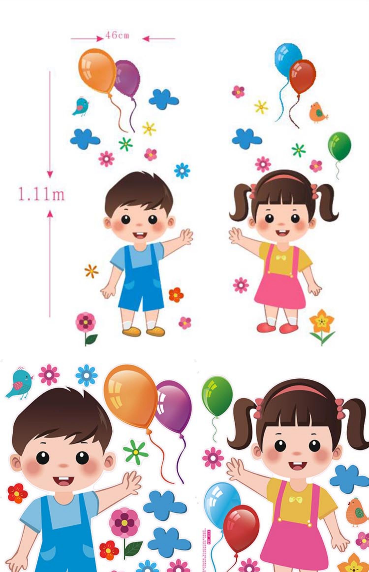 三维工匠墙贴/装饰贴 三维工匠卡通墙贴幼儿园儿童房双面防水玻璃贴纸