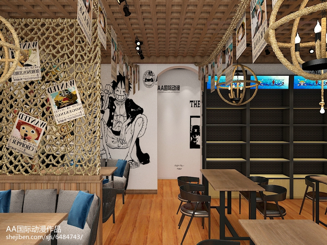 动漫主题店装修设计范例_2734796 – 设计本装修效果图