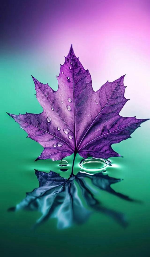简约壁纸|叶子,水滴