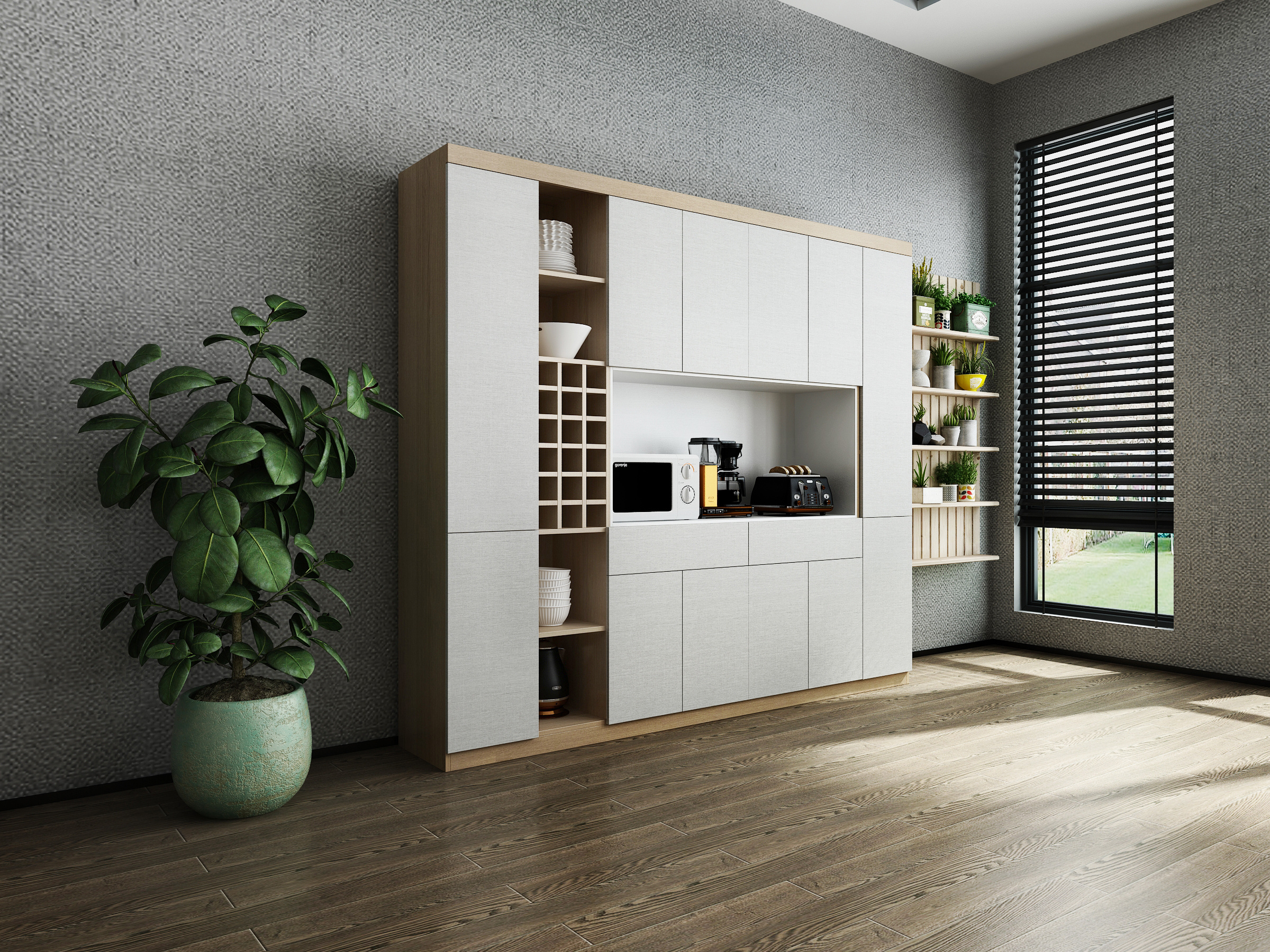 一组餐边柜|空间|室内设计|爱吃柠檬的设计师