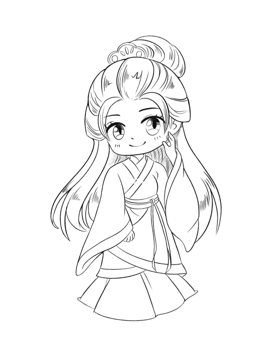 简笔画教程  #q版人物  #临摹