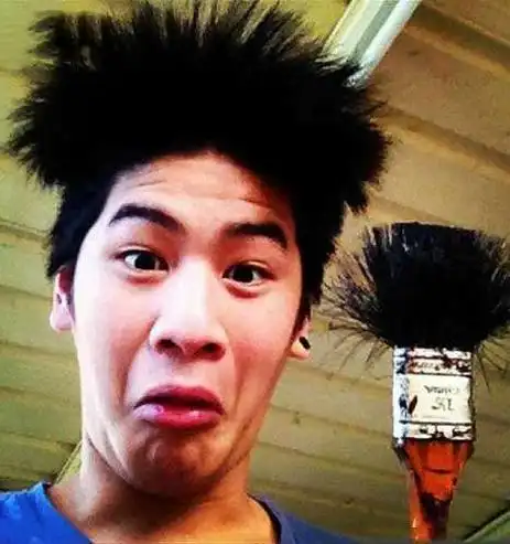 屌丝男士恶搞多么雷同的发型图片