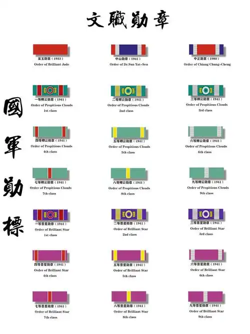 逐集分析剧中国民党主要将领军衔等级及资历章