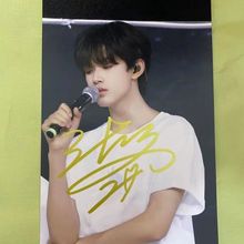 张极亲笔签名照 保真非印刷 时尚周边保真亲笔签名送同学生日礼物