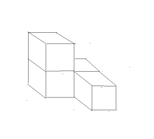 展开全部 答案是4个小正方体,即b:4