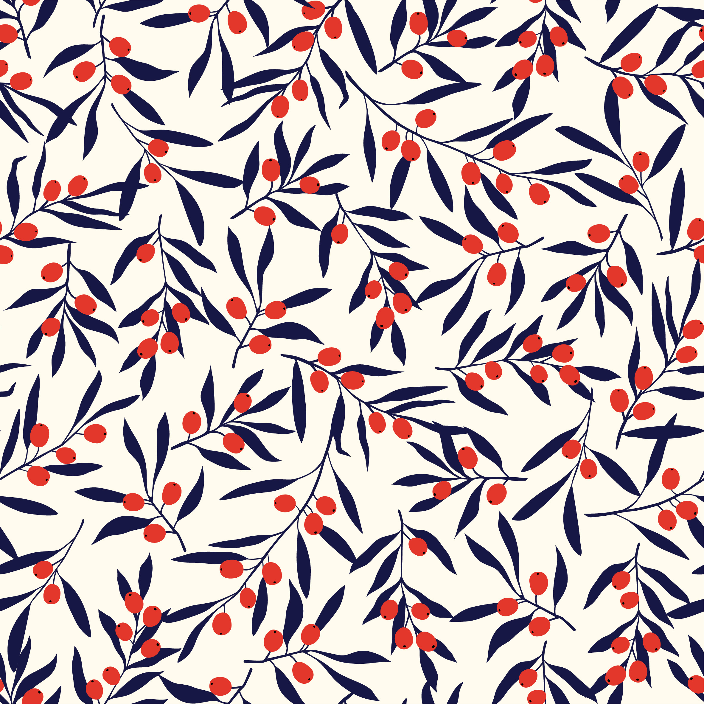 矢量山楂四方连续传统图案|服装|其他服装|凉夕1989 - 原创作品