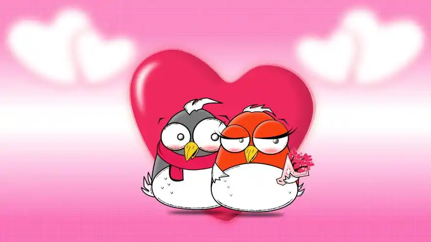 可爱的粉色卡通,卡通矢量-回车桌面