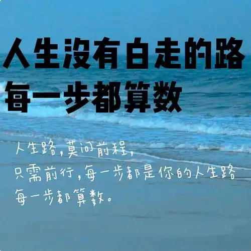 人生没有白走的路