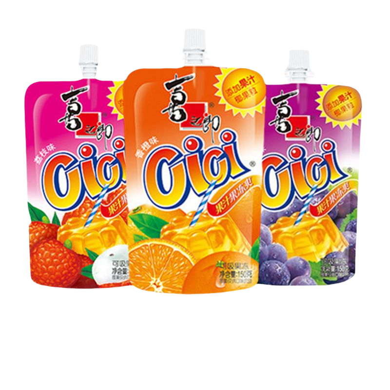 39任选10件69任选20件喜之郎cici果冻香橙味150g袋装吸吸水果果汁布丁
