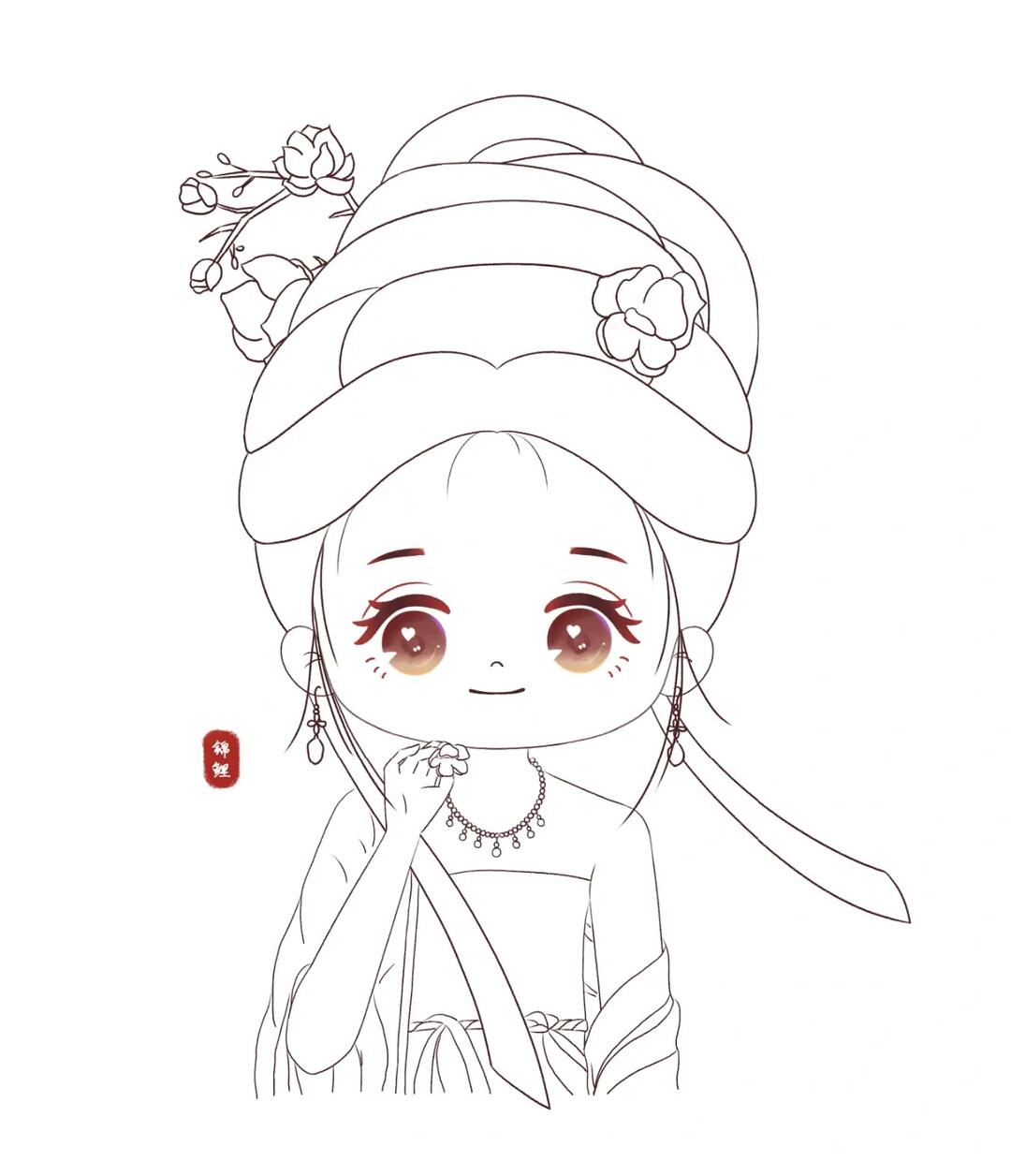 起度过#q版头像  #照片转手绘  #头像约稿  #约稿  #头像  #古风插画