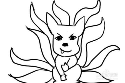 九尾怎么画 全身