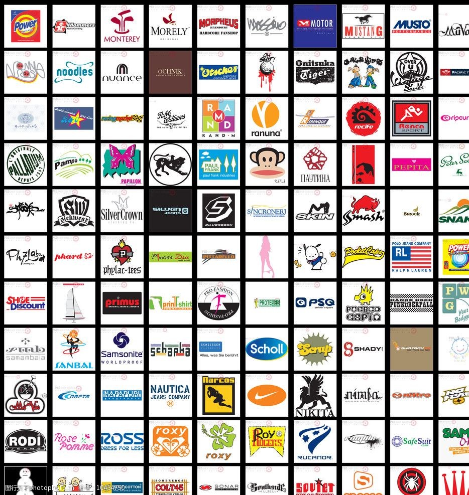 全球名牌服装服饰标志图片