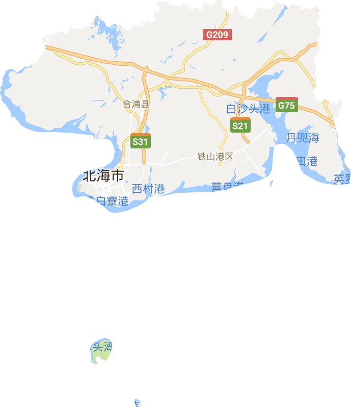 北海市高清电子地图