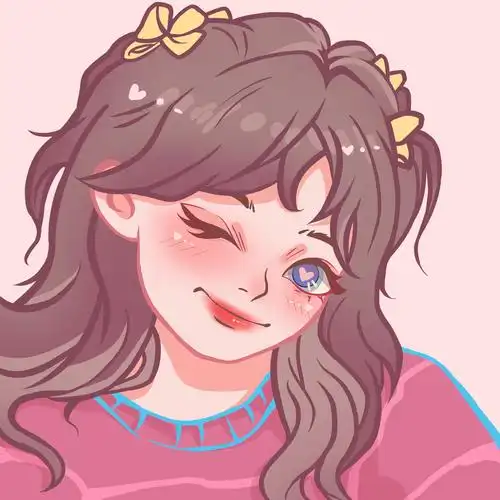 手绘可爱卡通俏皮少女头像图片