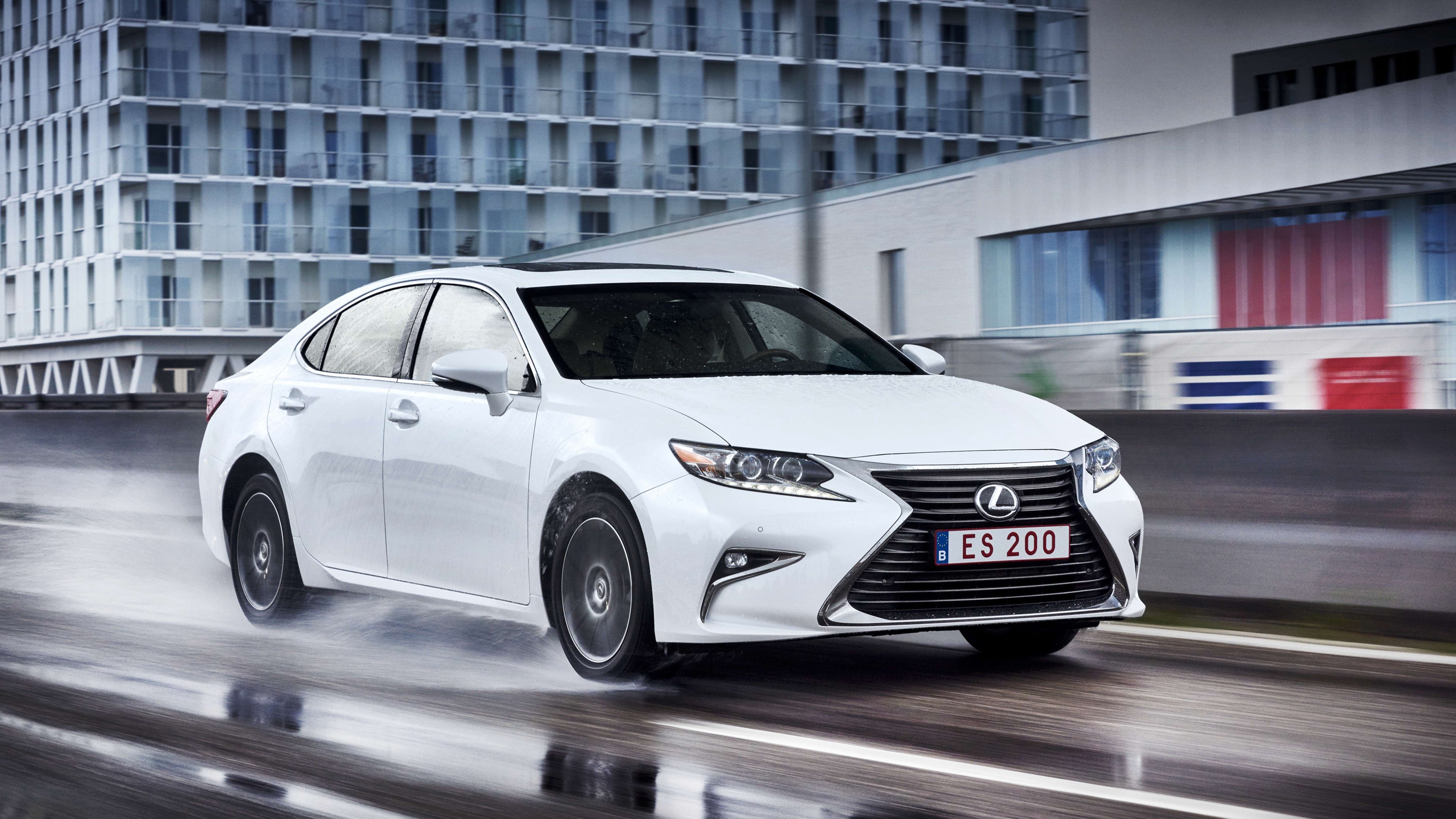 雷克萨斯es 200白色的车,速度,下雨天壁纸2560x1600分辨率查看