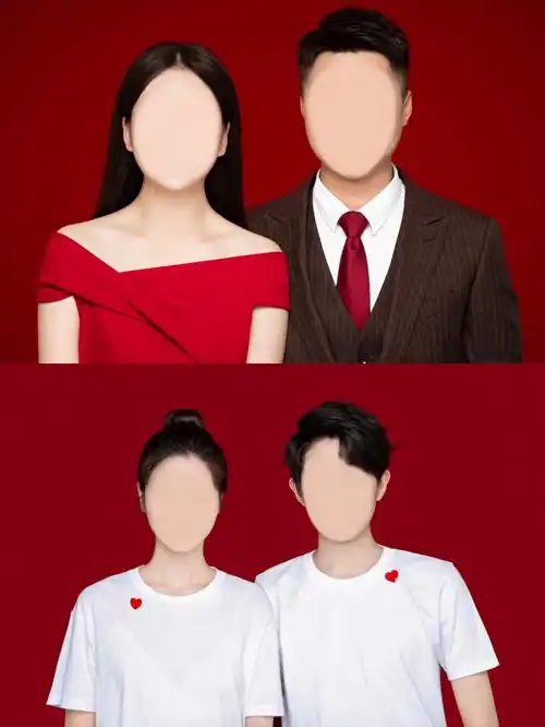 结婚登记照一张简简单单很幸福的照片