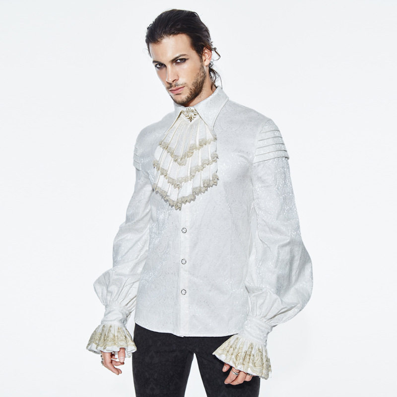 钢铁老爷欧美中世纪哥特男装法式宫廷上衣灯笼演出衬衫