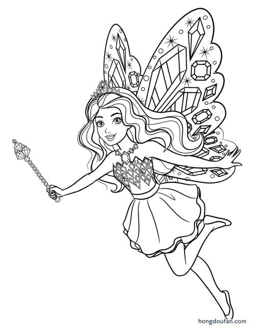 手拿魔法棒的简笔画