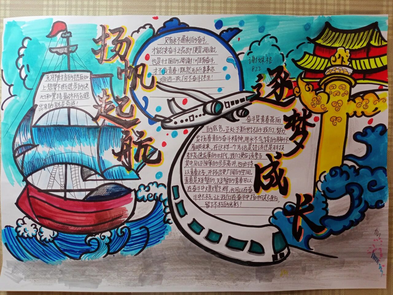 【扬帆起航 逐梦成长】系列手抄报 开学季手抄报