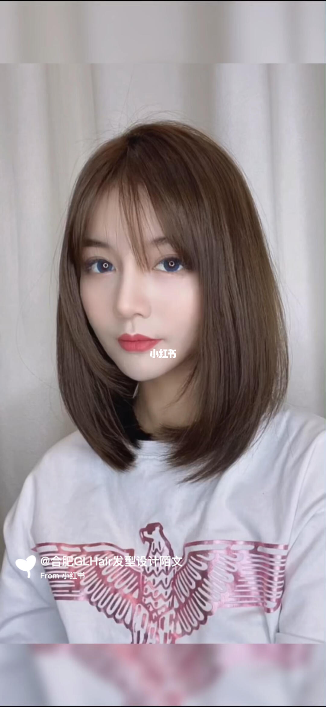 时尚经验偏分锁骨发免打理锁骨发发型