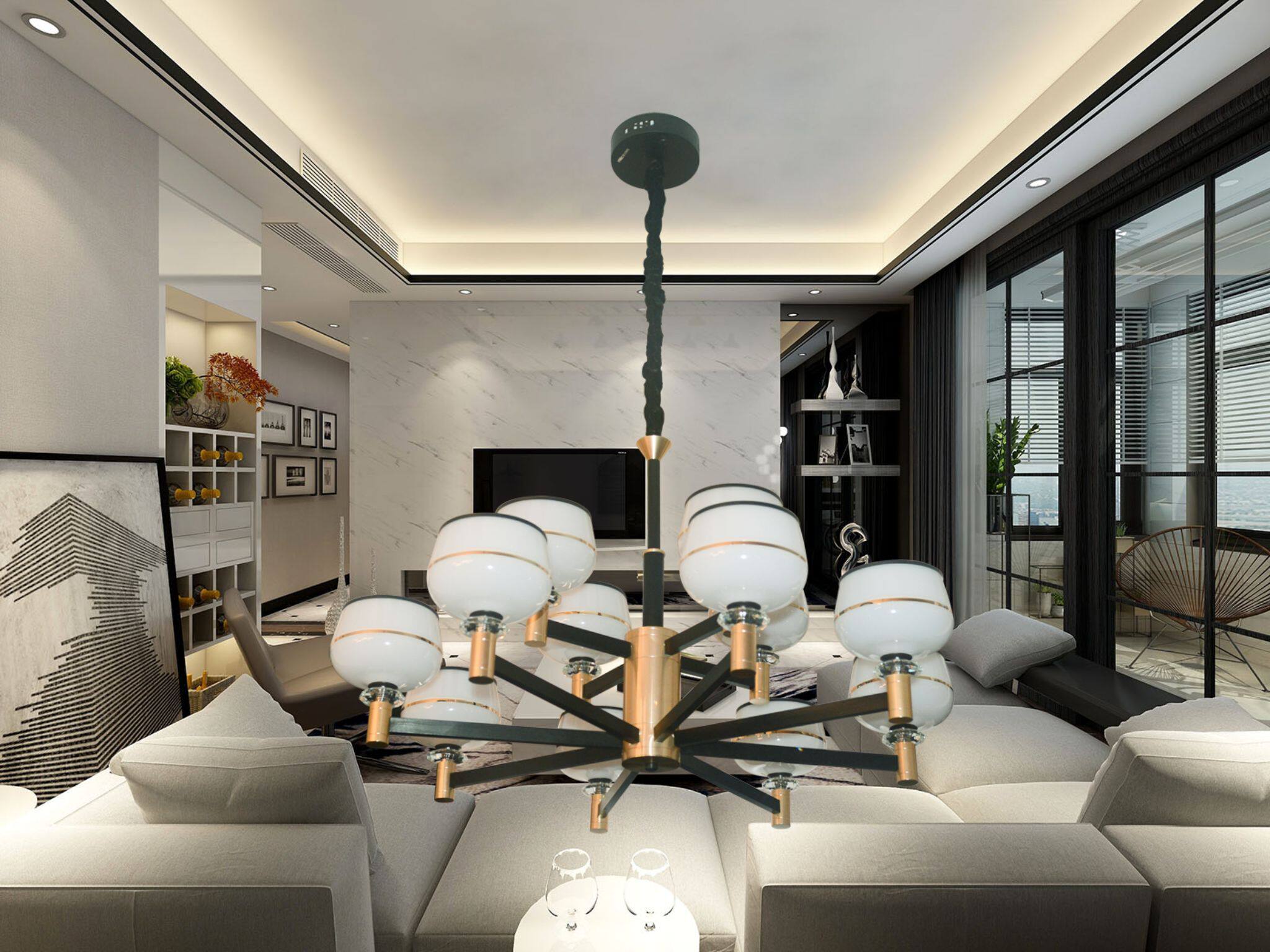 雷士照明现代简约北欧风格吊灯客厅餐厅卧室书房客厅吊灯