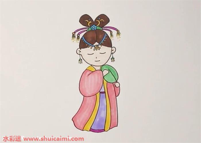 古代卡通仙女简笔画