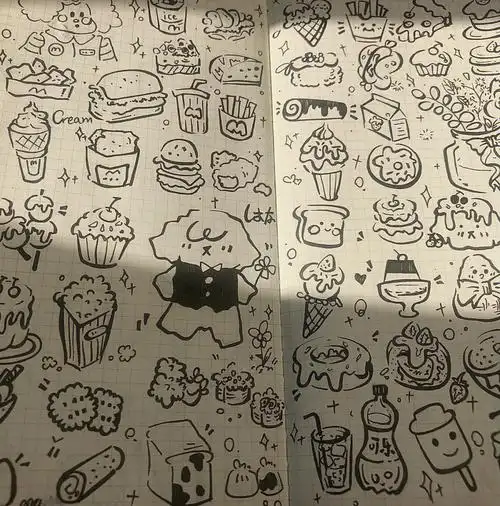 每日一练简笔画零食合集