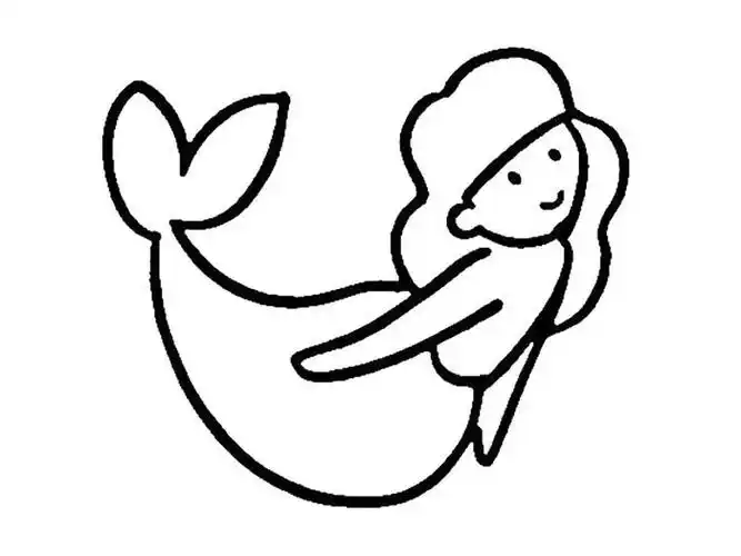 美人鱼简单画法,图片,简笔画-学笔画