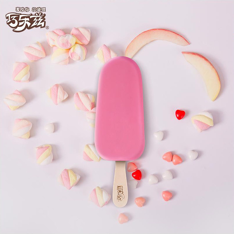 伊利巧乐兹绮炫水蜜桃巧克力脆层覆盆子酸奶冰淇淋冷饮雪糕65g5支-图1