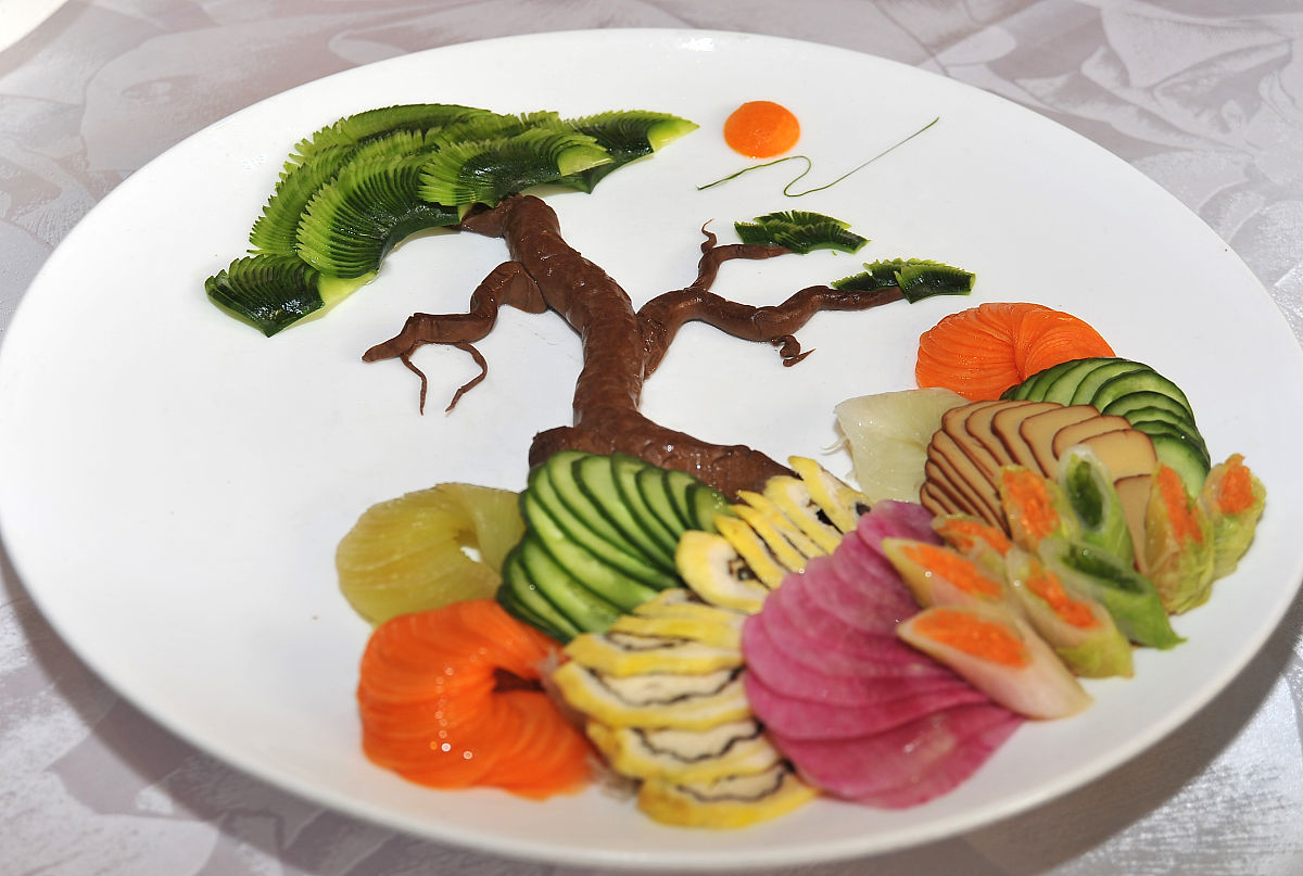 广东象形拼盘:南国的艺术佳肴 在广东省,有一种美食,它被誉为南国的