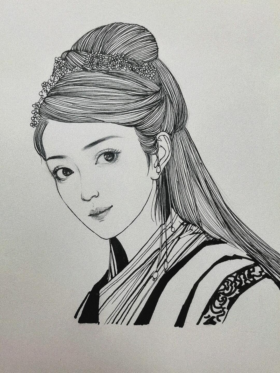 线稿8/100 《仙剑奇侠传一》林月如