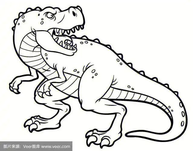 霸王龙所以简单画法