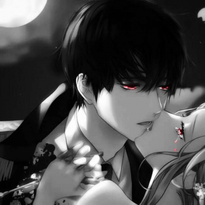 一对两张动漫情侣头像暗黑系