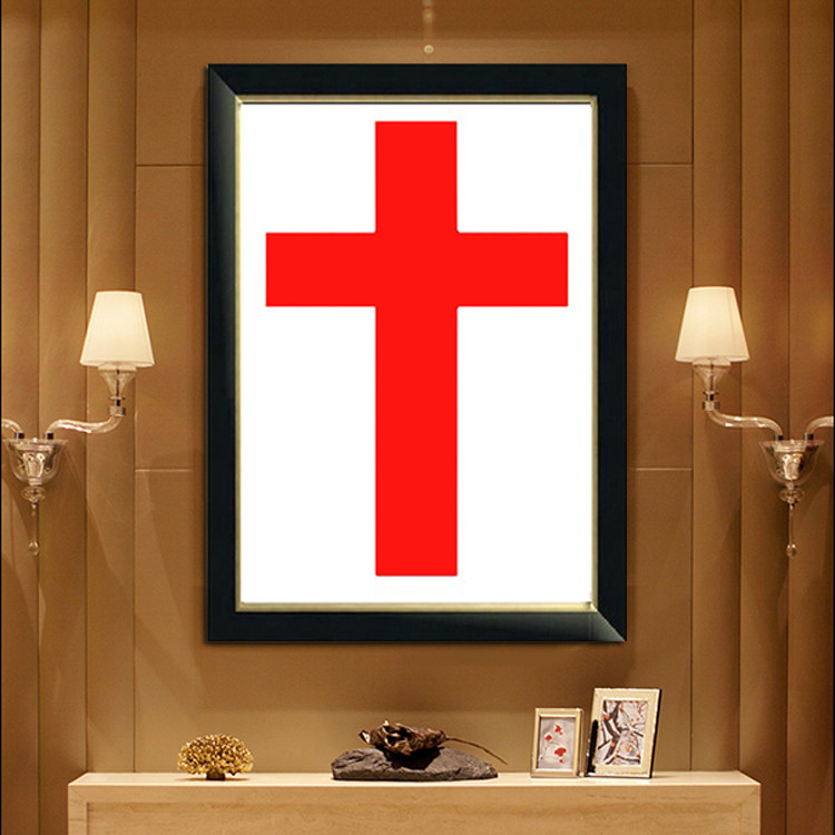 5d红色十字架钻石画2021年新款满钻基督天主教耶稣贴钻十字绣钻石绣