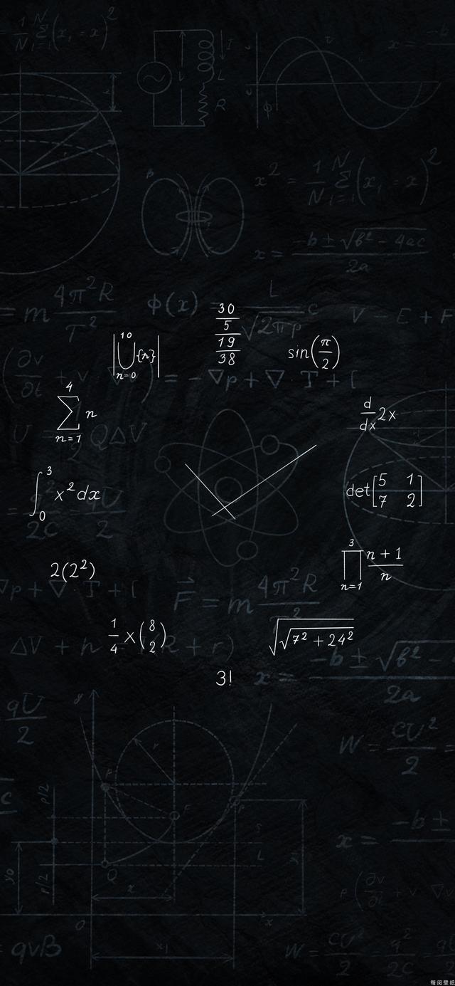 最近收藏 个性科学公式全面屏手机高清壁纸