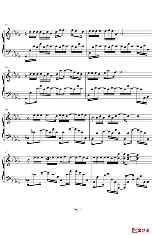 遇到钢琴谱-方雅贤3