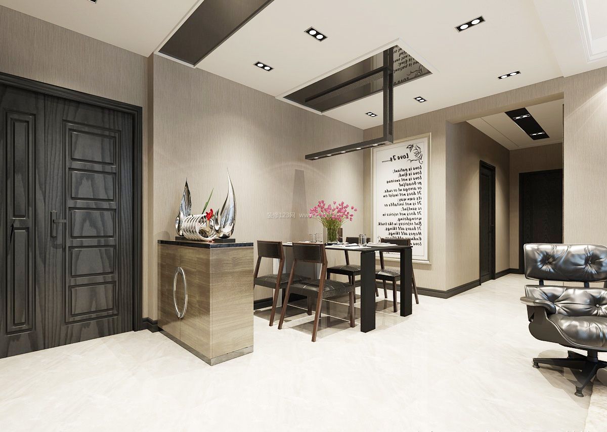 小户型欧式餐厅过道吊顶装修效果图