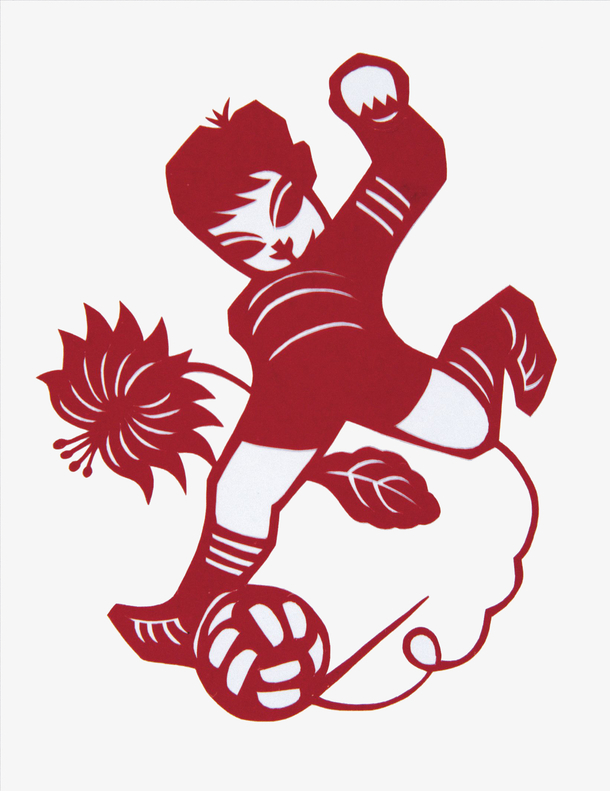 剪纸卡通男孩素材免费下载_觅元素