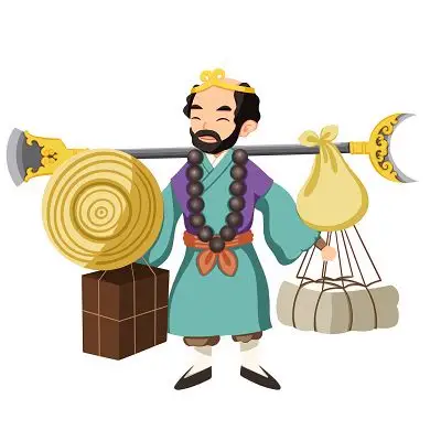 卡通手绘沙和尚元素原创插画素材