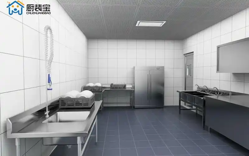 中餐馆洗碗间设计效果图