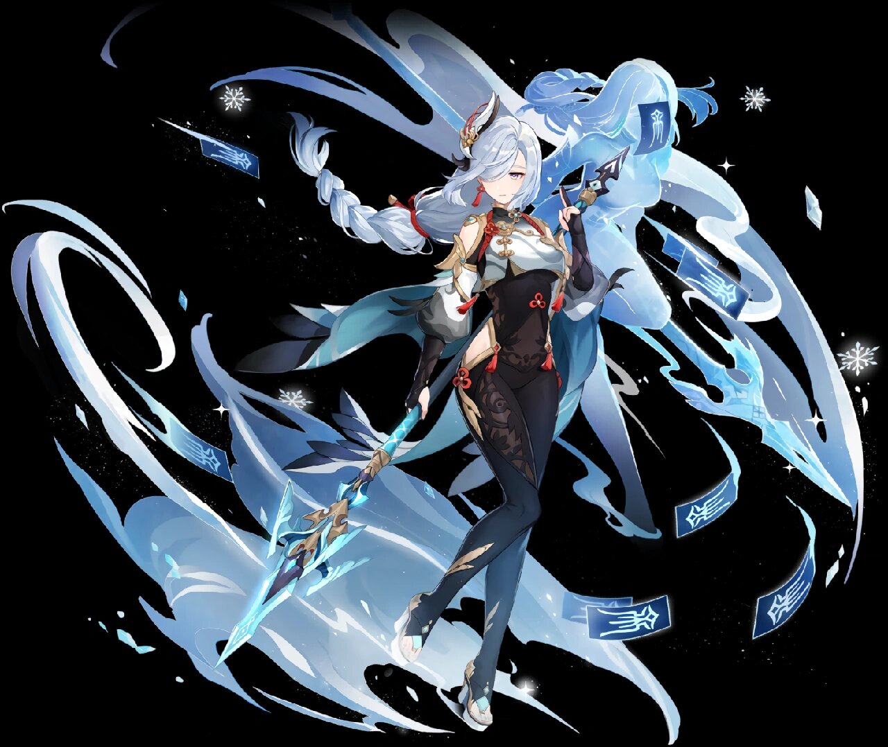 原神高清立绘④ 长按图片即可保存 这一弹按顺序是:魈上仙,申鹤,钟离