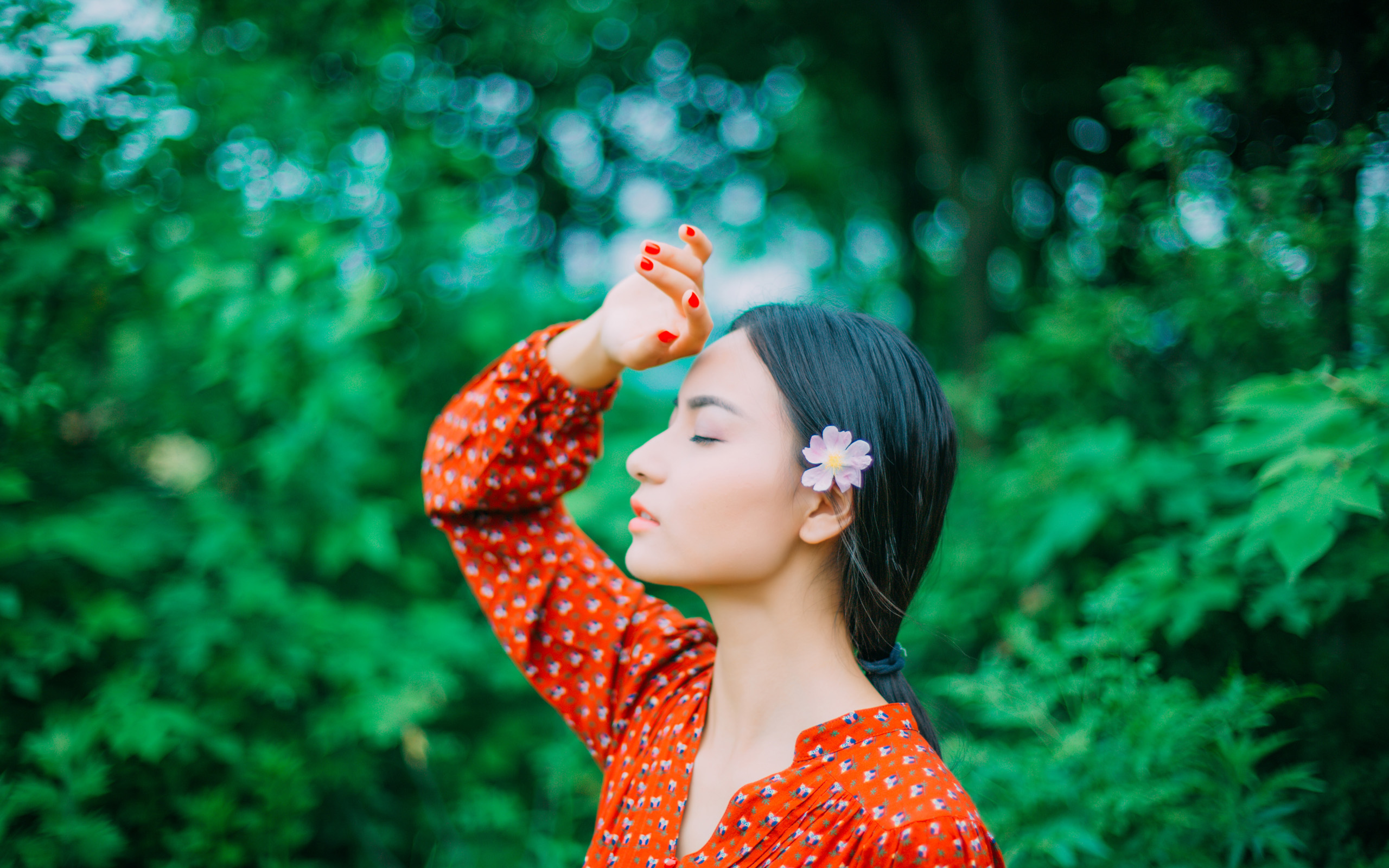 唯美图片女生侧脸高清电脑桌面壁纸