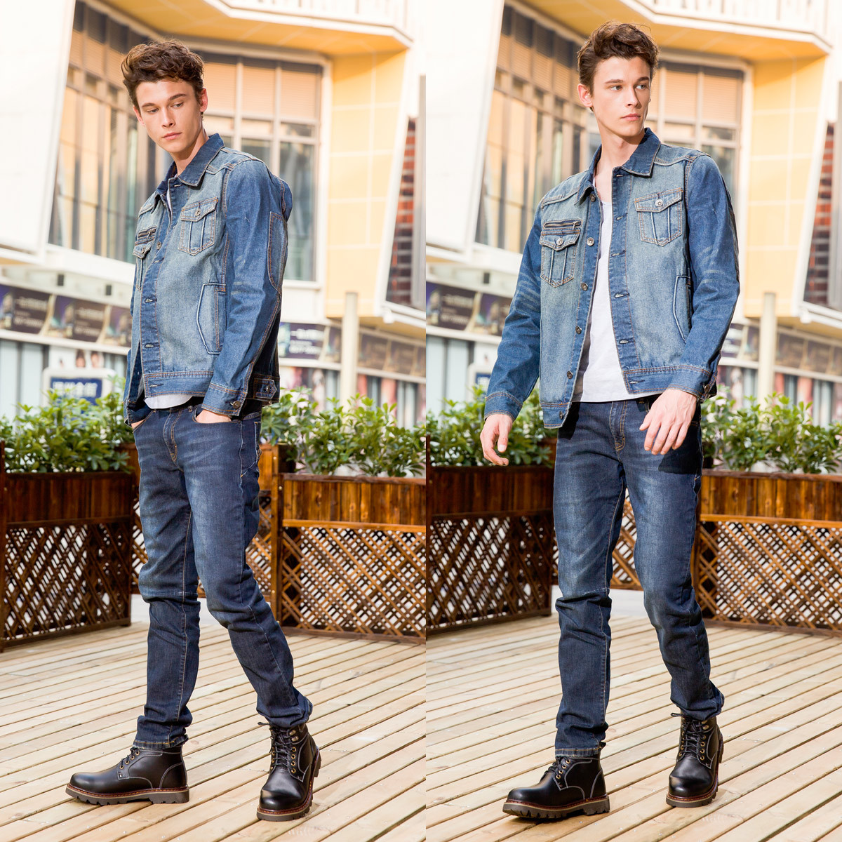 英伦复古系带工装靴男皮鞋男士靴子高帮男鞋男马丁靴