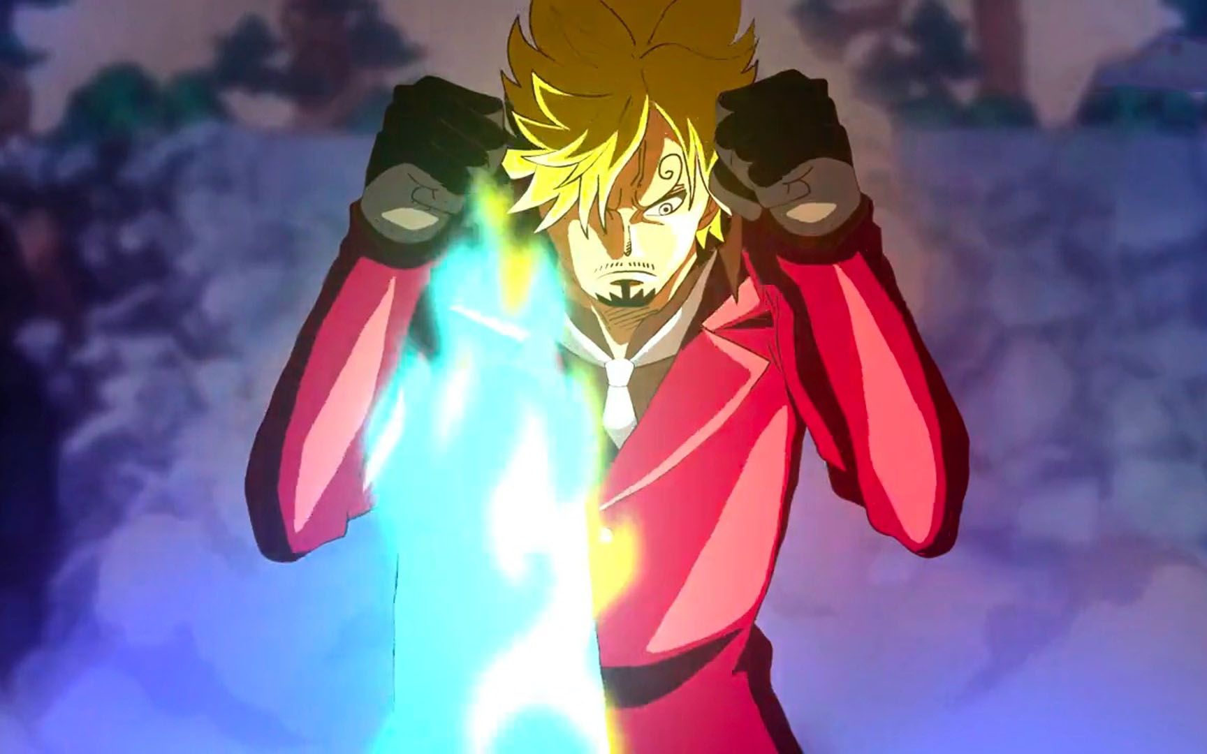 海贼王第1061话解说:山治觉醒魔神风脚,蓝色火焰秒杀奎因!