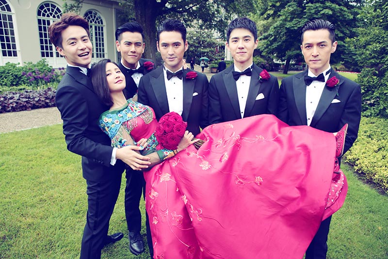 袁弘张歆艺婚礼全程揭秘 胡歌刘昊然伴郎伴娘团抢镜/图