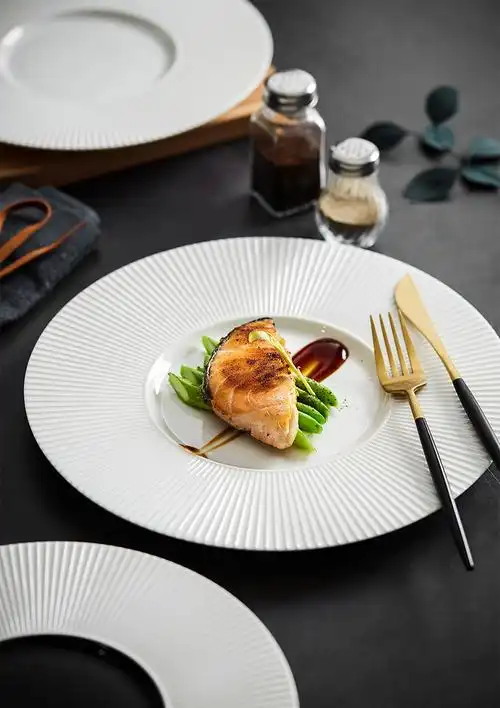 酒店常备酒店餐具创意盘子北欧简约牛排盘餐厅酒店厨房摆盘西餐具法式